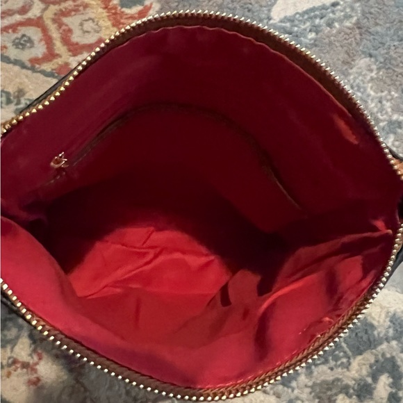 NWOT Black Pebbled Dual Zipper Shoulder Bag - Picture 6 of 7